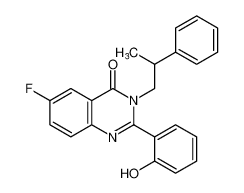 4(3H)-Quinazolinone, 6-fluoro-2-(2-hydroxyphenyl)-3-(2-phenylpropyl)- CAS:691378-80-0 manufacturer & supplier