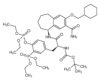 tert-butyl ((S)-1-(((S)-3-carbamoyl-2-(cyclohexylmethoxy)-6,7,8,9-tetrahydro-5H-benzo[7]annulen-5-yl)amino)-3-(3-(diethoxyphosphoryl)-4-((diethoxyphosphoryl)oxy)phenyl)-1-oxopropan-2-yl)carbamate CAS:691394-78-2 manufacturer & supplier