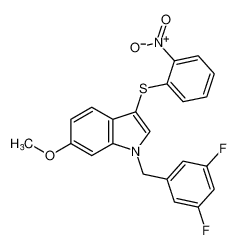 1-(3,5-difluorobenzyl)-6-methoxy-3-((2-nitrophenyl)thio)-1H-indole CAS:691399-30-1 manufacturer & supplier