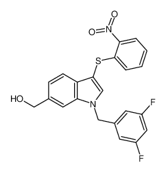 (1-(3,5-difluorobenzyl)-3-((2-nitrophenyl)thio)-1H-indol-6-yl)methanol CAS:691399-35-6 manufacturer & supplier