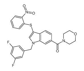 (1-(3,5-difluorobenzyl)-3-((2-nitrophenyl)thio)-1H-indol-6-yl)(morpholino)methanone CAS:691399-55-0 manufacturer & supplier