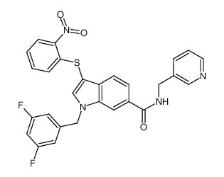 1-(3,5-difluorobenzyl)-3-((2-nitrophenyl)thio)-N-(pyridin-3-ylmethyl)-1H-indole-6-carboxamide CAS:691399-59-4 manufacturer & supplier