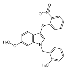 1H-Indole, 6-methoxy-1-[(2-methylphenyl)methyl]-3-[(2-nitrophenyl)thio]- CAS:691399-82-3 manufacturer & supplier