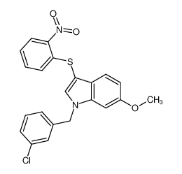 1-(3-chlorobenzyl)-6-methoxy-3-((2-nitrophenyl)thio)-1H-indole CAS:691399-89-0 manufacturer & supplier