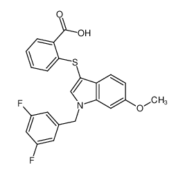 2-[1-(3,5-difluoro-benzyl)-6-methoxy-1H-indol-3-ylsulfanyl]-benzoic acid CAS:691400-16-5 manufacturer & supplier