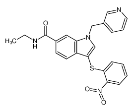 3-(2-nitro-phenylsulfanyl)-1-pyridin-3-ylmethyl-1H-indole-6-carboxylic acid ethylamide CAS:691400-59-6 manufacturer & supplier