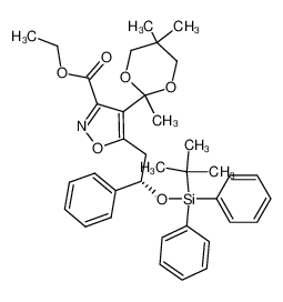 (S)-5-(2-phenyl-2-(t-butyldiphenylsilyloxy)-ethyl)-4-(2,5,5-trimethyl-1,3-dioxan-2-yl)-3-isoxazolecarboxylic acid ethyl ester CAS:691407-00-8 manufacturer & supplier