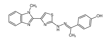 1-(4-hydroxy-phenyl)-ethanone [4-(1-methyl-1H-benzoimidazol-2-yl)-thiazol-2-yl]-hydrazone CAS:69170-41-8 manufacturer & supplier