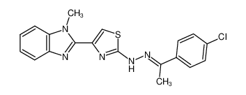 1-(4-chloro-phenyl)-ethanone [4-(1-methyl-1H-benzoimidazol-2-yl)-thiazol-2-yl]-hydrazone CAS:69170-42-9 manufacturer & supplier