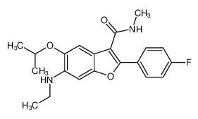 6-(ethylamino)-2-(4-fluorophenyl)-5-isopropoxy-N-methylbenzofuran-3-carboxamide CAS:691852-37-6 manufacturer & supplier