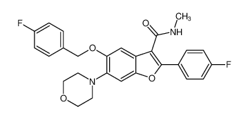 5-((4-fluorobenzyl)oxy)-2-(4-fluorophenyl)-N-methyl-6-morpholinobenzofuran-3-carboxamide CAS:691853-82-4 manufacturer & supplier