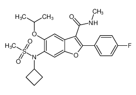 6-(N-cyclobutylmethylsulfonamido)-2-(4-fluorophenyl)-5-isopropoxy-N-methylbenzofuran-3-carboxamide CAS:691854-05-4 manufacturer & supplier