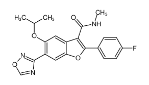 2-(4-fluorophenyl)-5-isopropoxy-N-methyl-6-(1,2,4-oxadiazol-3-yl)benzofuran-3-carboxamide CAS:691854-20-3 manufacturer & supplier