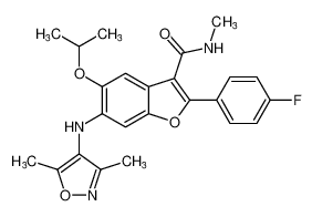 6-((3,5-dimethylisoxazol-4-yl)amino)-2-(4-fluorophenyl)-5-isopropoxy-N-methylbenzofuran-3-carboxamide CAS:691854-51-0 manufacturer & supplier