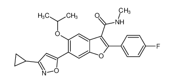 6-(3-cyclopropylisoxazol-5-yl)-2-(4-fluorophenyl)-5-isopropoxy-N-methylbenzofuran-3-carboxamide CAS:691854-57-6 manufacturer & supplier