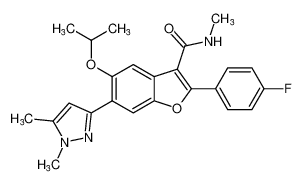 6-(1,5-dimethyl-1H-pyrazol-3-yl)-2-(4-fluorophenyl)-5-isopropoxy-N-methylbenzofuran-3-carboxamide CAS:691854-64-5 manufacturer & supplier