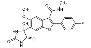 2-(4-fluorophenyl)-5-methoxy-N-methyl-6-(4-methyl-2,5-dioxoimidazolidin-4-yl)benzofuran-3-carboxamide CAS:691856-06-1 manufacturer & supplier