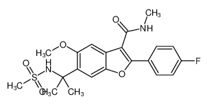 2-(4-fluorophenyl)-5-methoxy-N-methyl-6-(2-(methylsulfonamido)propan-2-yl)benzofuran-3-carboxamide CAS:691856-07-2 manufacturer & supplier