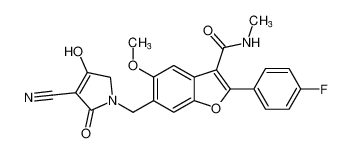 6-((3-cyano-4-hydroxy-2-oxo-2,5-dihydro-1H-pyrrol-1-yl)methyl)-2-(4-fluorophenyl)-5-methoxy-N-methylbenzofuran-3-carboxamide CAS:691856-48-1 manufacturer & supplier