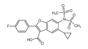 5-cyclopropyl-2-(4-fluorophenyl)-6-(N-(methylsulfonyl)methylsulfonamido)benzofuran-3-carboxylic acid CAS:691857-55-3 manufacturer & supplier