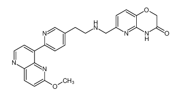 6-(((2-(6-(6-methoxy-1,5-naphthyridin-4-yl)pyridin-3-yl)ethyl)amino)methyl)-2H-pyrido[3,2-b][1,4]oxazin-3(4H)-one CAS:691872-33-0 manufacturer & supplier