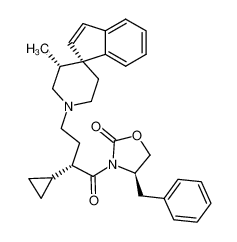 (R)-4-benzyl-3-((S)-2-cyclopropyl-4-((1R,3'R)-3'-methylspiro[indene-1,4'-piperidin]-1'-yl)butanoyl)oxazolidin-2-one CAS:691876-10-5 manufacturer & supplier