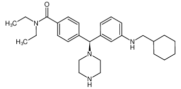 (S)-4-((3-((cyclohexylmethyl)amino)phenyl)(piperazin-1-yl)methyl)-N,N-diethylbenzamide CAS:691877-83-5 manufacturer & supplier