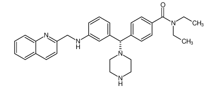 (S)-N,N-diethyl-4-(piperazin-1-yl(3-((quinolin-2-ylmethyl)amino)phenyl)methyl)benzamide CAS:691878-25-8 manufacturer & supplier