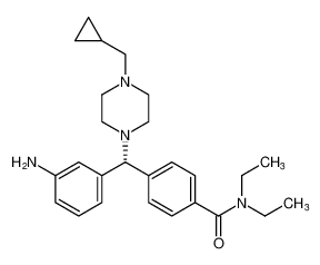 (R)-4-((3-aminophenyl)(4-(cyclopropylmethyl)piperazin-1-yl)methyl)-N,N-diethylbenzamide CAS:691878-45-2 manufacturer & supplier