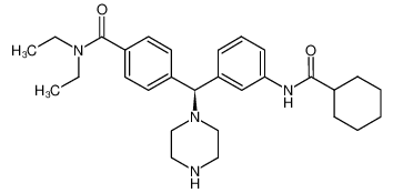 4-[(S)-{3-[(cyclohexylcarbonyl)amino]phenyl}(piperazin-1-yl)methyl]-N,N-diethylbenzamide CAS:691878-53-2 manufacturer & supplier