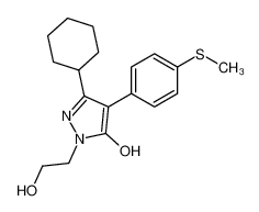 3-cyclohexyl-1-(2-hydroxyethyl)-4-(4-methylthiophenyl)pyrazol-5-ol CAS:691881-04-6 manufacturer & supplier