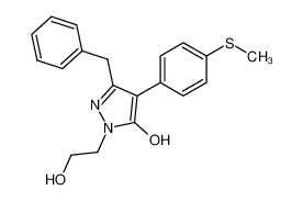 1-(2-hydroxyethyl)-4-(4-methylthiophenyl)-3-benzylpyrazol-5-ol CAS:691881-14-8 manufacturer & supplier