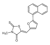 (5Z)-3-methyl-5-{[5-(1-naphtyl)-2-furyl]methylene}-2-thioxo-1,3-thiazolidin-4-one CAS:691881-49-9 manufacturer & supplier