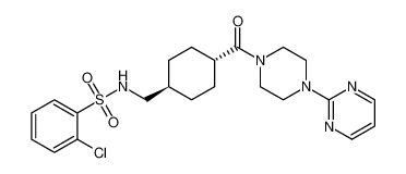 2-chloro-N-(((1r,4r)-4-(4-(pyrimidin-2-yl)piperazine-1-carbonyl)cyclohexyl)methyl)benzenesulfonamide CAS:691886-61-0 manufacturer & supplier