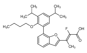 (Z)-3-(7-(2-butoxy-3,5-diisopropylphenyl)benzofuran-2-yl)-2-fluorobut-2-enoic acid CAS:691888-41-2 manufacturer & supplier