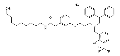 2-(3-{3-[(2-chloro-3-trifluoromethyl-benzyl)-diphenylethyl-amino]propoxy}-phenyl)-N-decyl-acetamide hydrochloride salt CAS:691893-04-6 manufacturer & supplier