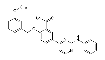 2-((3-methoxybenzyl)oxy)-5-(2-(phenylamino)pyrimidin-4-yl)benzamide CAS:691895-50-8 manufacturer & supplier