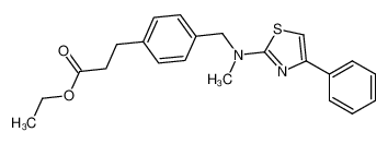 ethyl 4-[[methyl(4-phenyl-2-thiazolyl)amino]methyl]benzenepropanoate CAS:691903-91-0 manufacturer & supplier