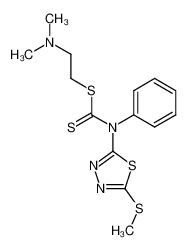 (5-methylsulfanyl-[1,3,4]thiadiazol-2-yl)-phenyl-dithiocarbamic acid 2-dimethylamino-ethyl ester CAS:69201-34-9 manufacturer & supplier