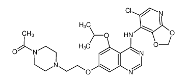 7-[2-(4-acetylpiperazin-1-yl)ethoxy]-4-(5-chloro-2,3-methylenedioxypyrid-4-ylamino)-5-isopropoxyquinazoline CAS:692054-06-1 manufacturer & supplier