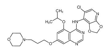 6-chloro-N-(5-isopropoxy-7-(3-morpholinopropoxy)quinazolin-4-yl)-[1,3]dioxolo[4,5-b]pyridin-7-amine CAS:692055-83-7 manufacturer & supplier