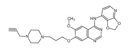 N-(6-methoxy-7-(3-(4-(prop-2-yn-1-yl)piperazin-1-yl)propoxy)quinazolin-4-yl)-[1,3]dioxolo[4,5-b]pyridin-7-amine CAS:692056-04-5 manufacturer & supplier