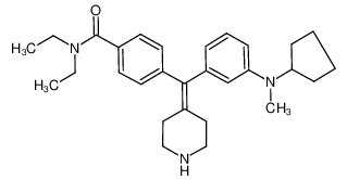 4-((3-(cyclopentyl(methyl)amino)phenyl)(piperidin-4-ylidene)methyl)-N,N-diethylbenzamide CAS:692245-51-5 manufacturer & supplier