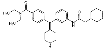 4-((3-(2-cyclohexylacetamido)phenyl)(piperidin-4-ylidene)methyl)-N,N-diethylbenzamide CAS:692245-67-3 manufacturer & supplier