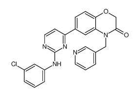 6-(2-((3-chlorophenyl)amino)pyrimidin-4-yl)-4-(pyridin-3-ylmethyl)-2H-benzo[b][1,4]oxazin-3(4H)-one CAS:692245-91-3 manufacturer & supplier