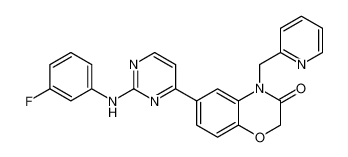 6-(2-((3-fluorophenyl)amino)pyrimidin-4-yl)-4-(pyridin-2-ylmethyl)-2H-benzo[b][1,4]oxazin-3(4H)-one CAS:692246-15-4 manufacturer & supplier