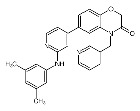 6-(2-((3,5-dimethylphenyl)amino)pyridin-4-yl)-4-(pyridin-3-ylmethyl)-2H-benzo[b][1,4]oxazin-3(4H)-one CAS:692247-32-8 manufacturer & supplier