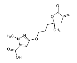 2-methyl-5-[3-(2-methyl-4-methylene-5-oxotetrahydrofuran-2-yl)propoxy]-2H-pyrazole-3-carboxylic acid CAS:692259-24-8 manufacturer & supplier