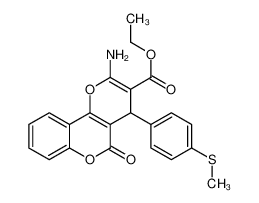 ethyl 2-amino-4-(4-methylsulfanylphenyl)-5-oxo-4H-pyrano[3,2-c]chromene-3-carboxylate CAS:6926-96-1 manufacturer & supplier