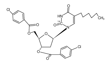 O3',O5'-bis-(4-chloro-benzoyl)-5-hexyl-2'-deoxy-[2-14C]uridine CAS:69264-30-8 manufacturer & supplier